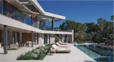 Terrace and pool at a Doniger Balearics villa in Santa Ponsa