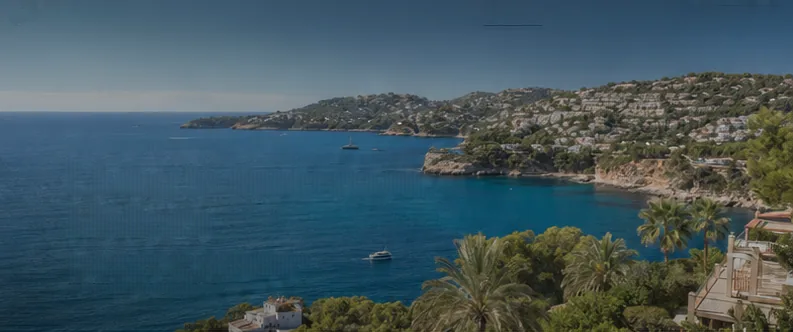 The coastline of Santa Ponsa on Mallorca's southwest coast